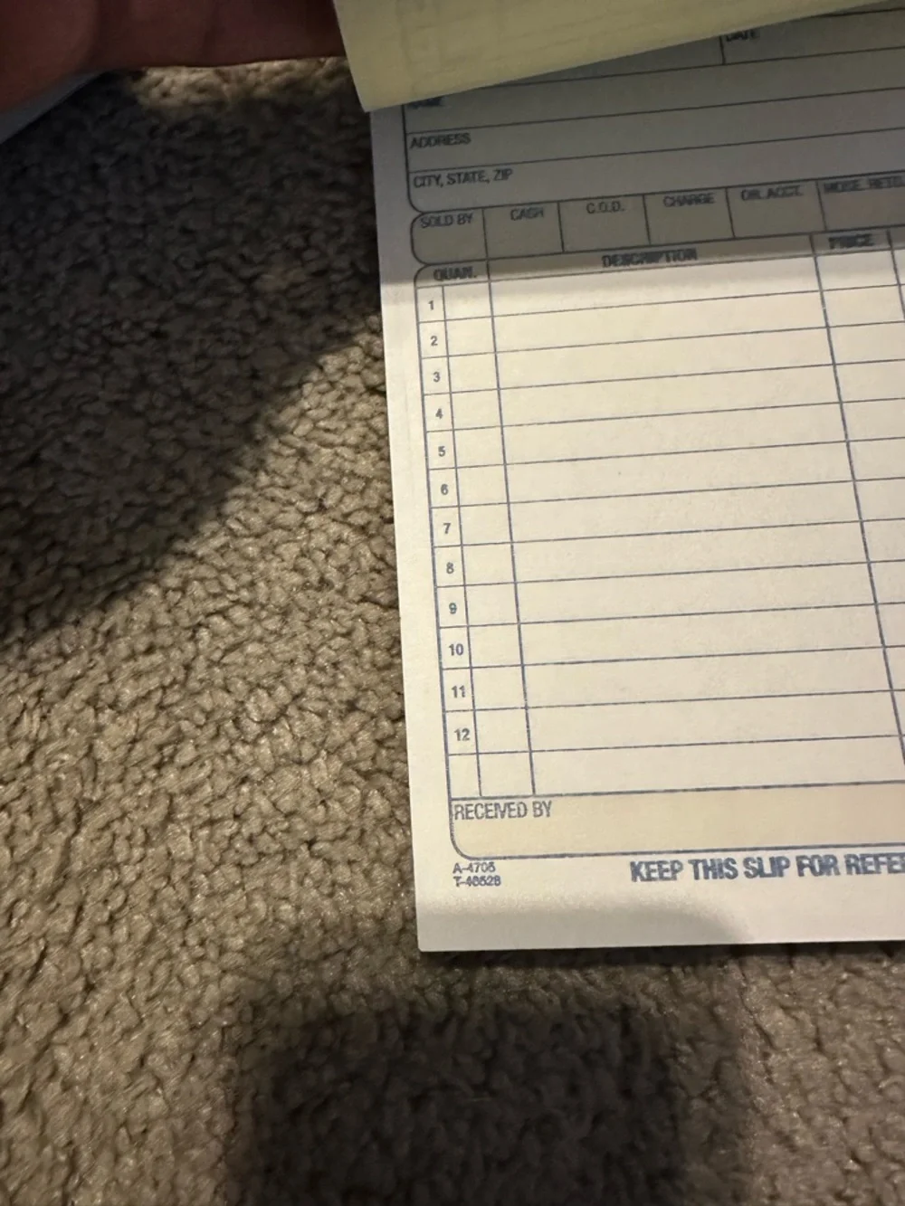 DC4705 -‎ Adams Carbonless 2-Part Sales Book, 4 3/16